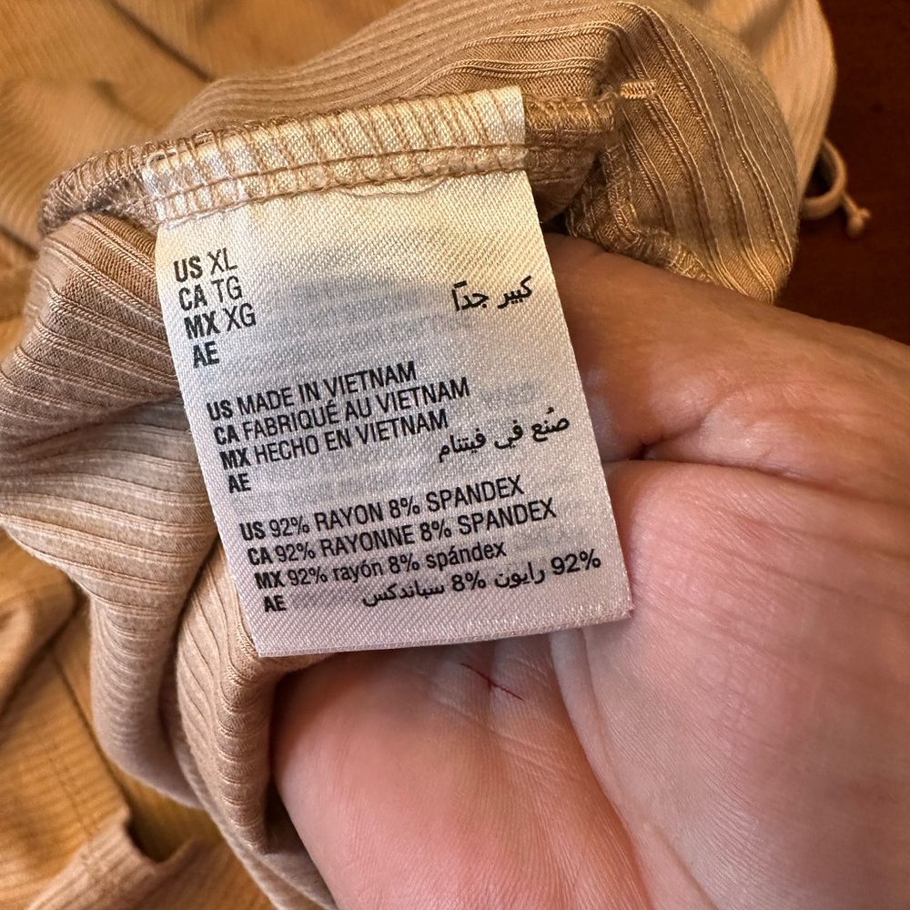 Olive and Oak NWT size XL Tan ribbed cut out tank maxi dress - Picture 11 of 15